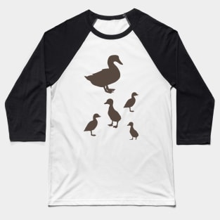 Mama and Ducklings Baseball T-Shirt